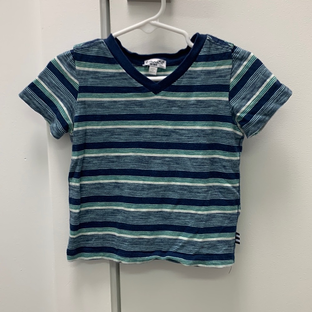 Splendid baby blue and green striped t-shirt - size 12-18 months